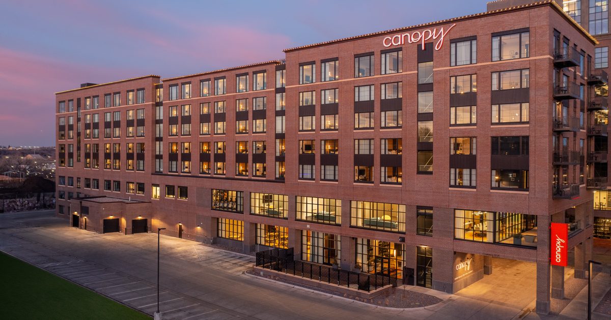 A side view of the Canopy building