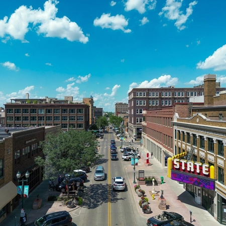 Cityscape view of Downtown Sioux Falls