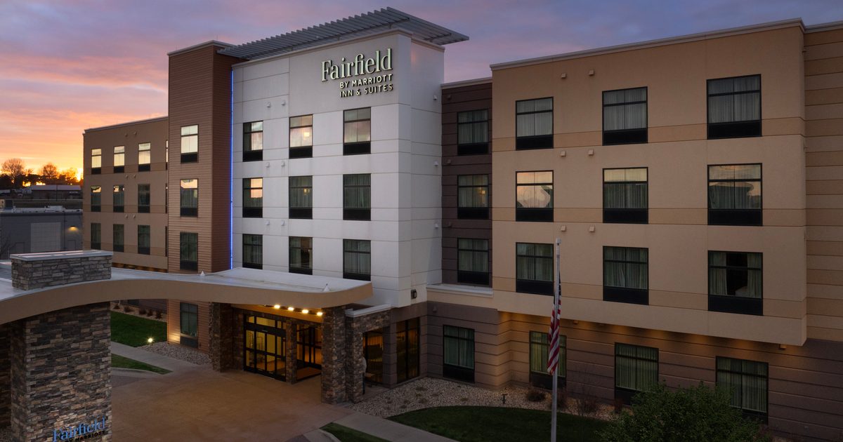 Fairfield hotel at dusk