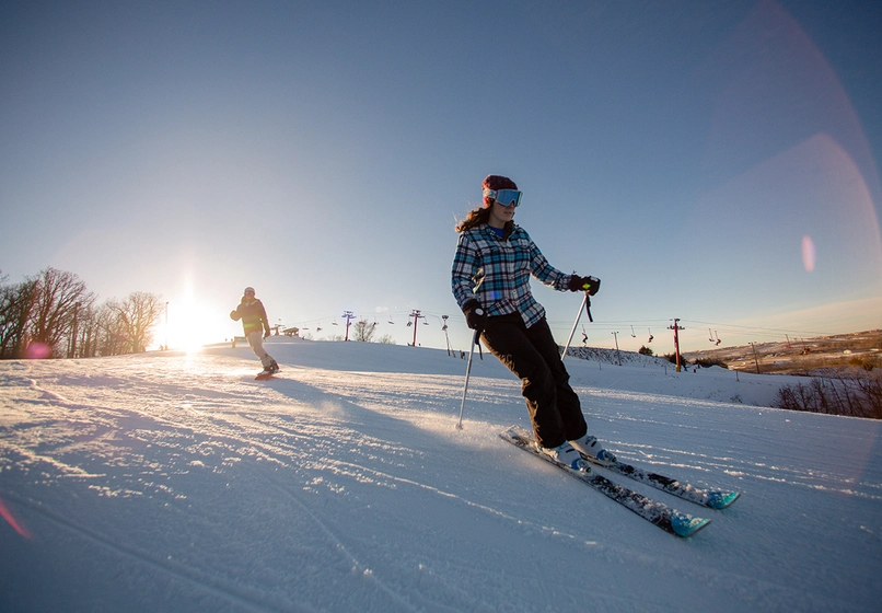 People skiing at Great Bear