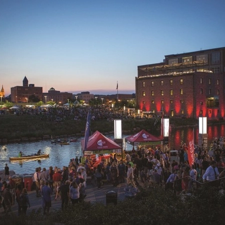 People enjoying a concert at River Fest