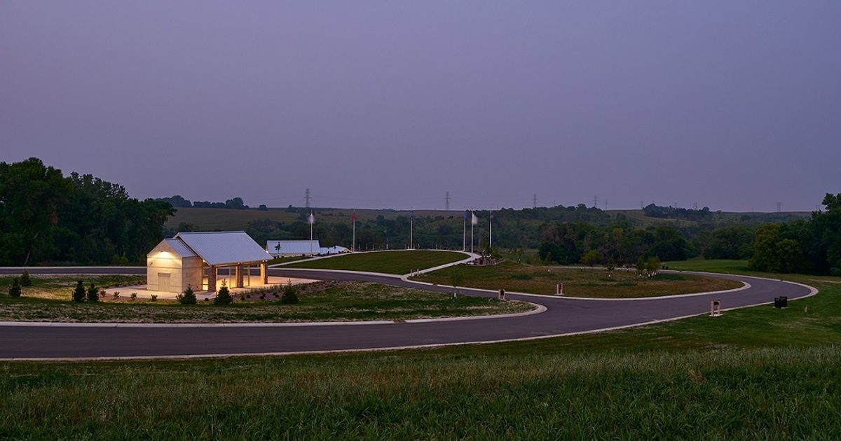 Sunset photo of the South Dakota Veterans Cemetery