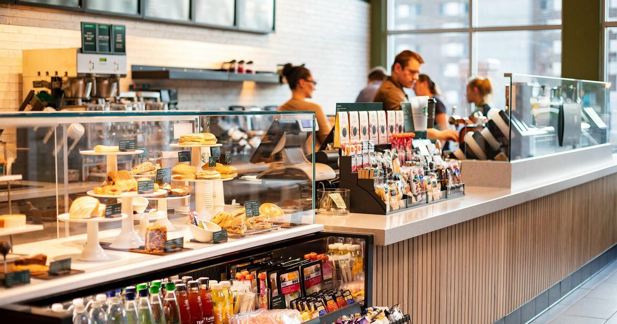 Ordering counter at Starbucks in Hilton Garden Inn Downtown