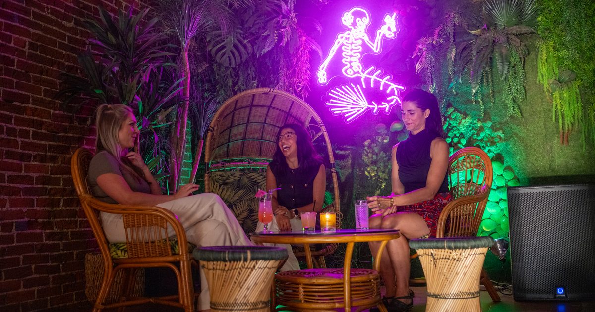 Three gals out for drinks at Hello Hi